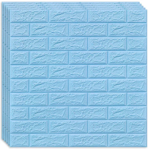 Tapet 3D autoadeziv, 70x77 cm , imitatie caramida, Blue