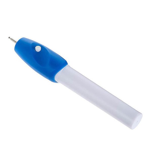 Creion  Electric pentru Gravat in Lemn, Metal sau Sticla, 17 cm, albastru